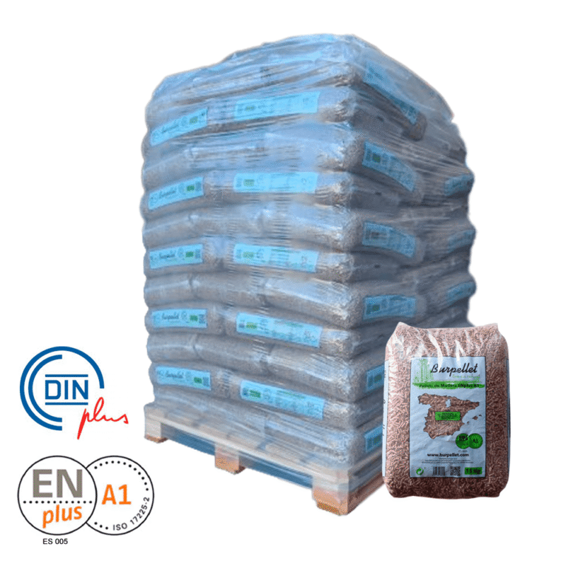 Palete de Pellets Burpellet – 100 Sacos de 15 Kg (1580 Kg)