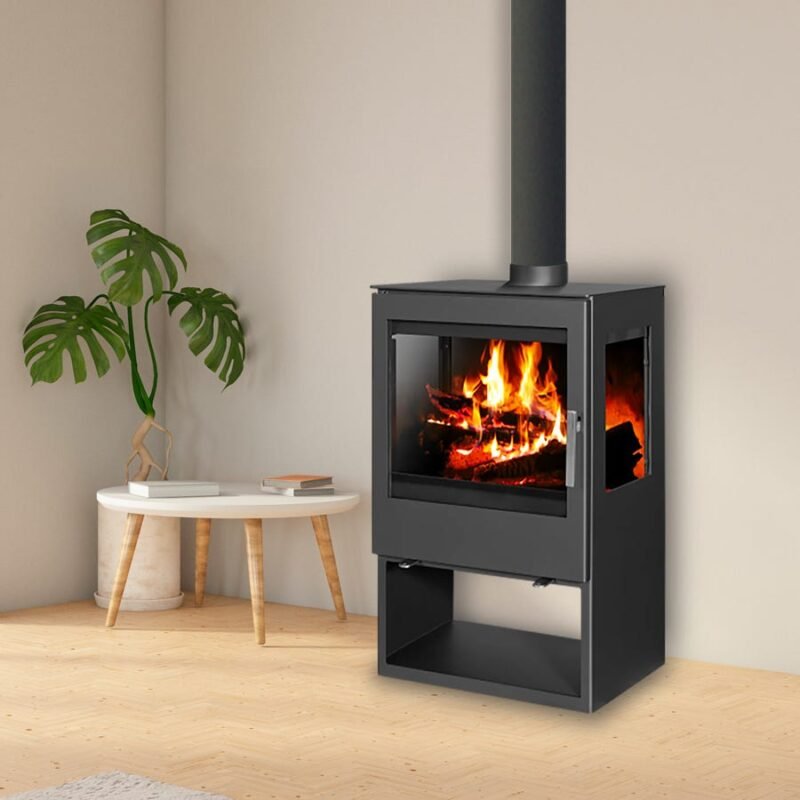 Fogão a lenha – BELLEZA MODENA VISION Vidro triplo – 10 kW